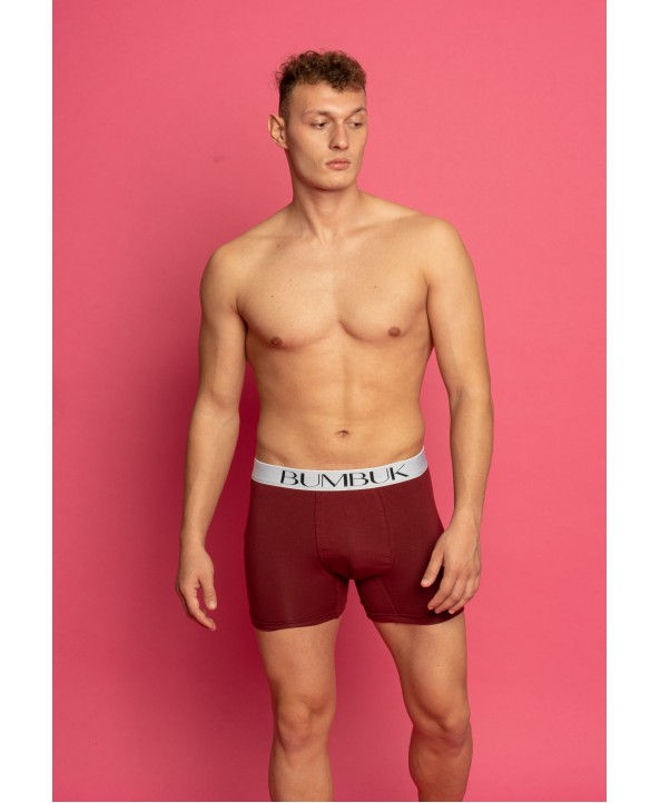 Bumbuk мъжки боксер в бордо цвят Bumbuk мъжки боксер в бордо цвят